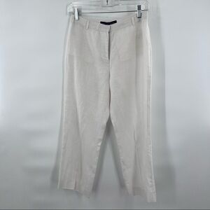 French Connection white linen pants trousers size 4